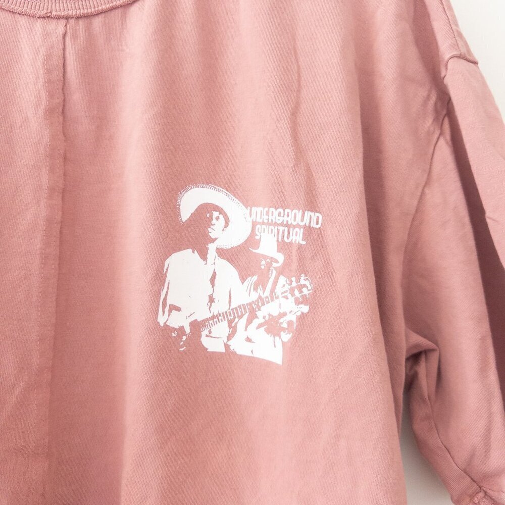 Head of State Underground Spiritual Logo Graphic Tee Heavyweight in Dusty Pink - Picture 5 of 6
